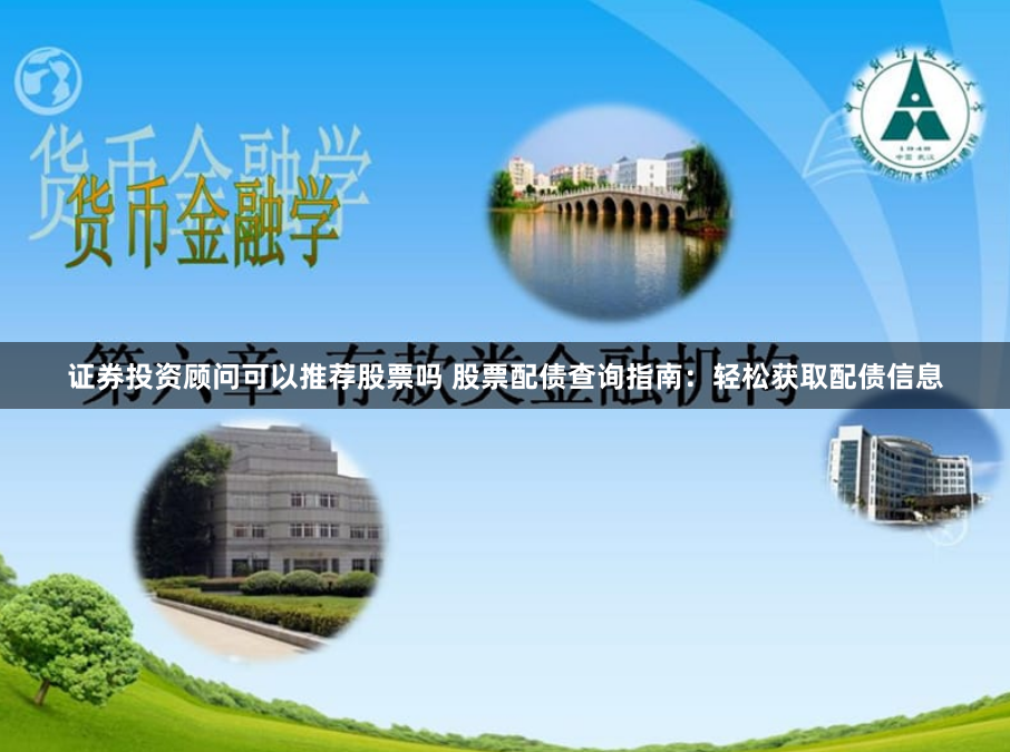 证券投资顾问可以推荐股票吗 股票配债查询指南:轻松获取配债信息